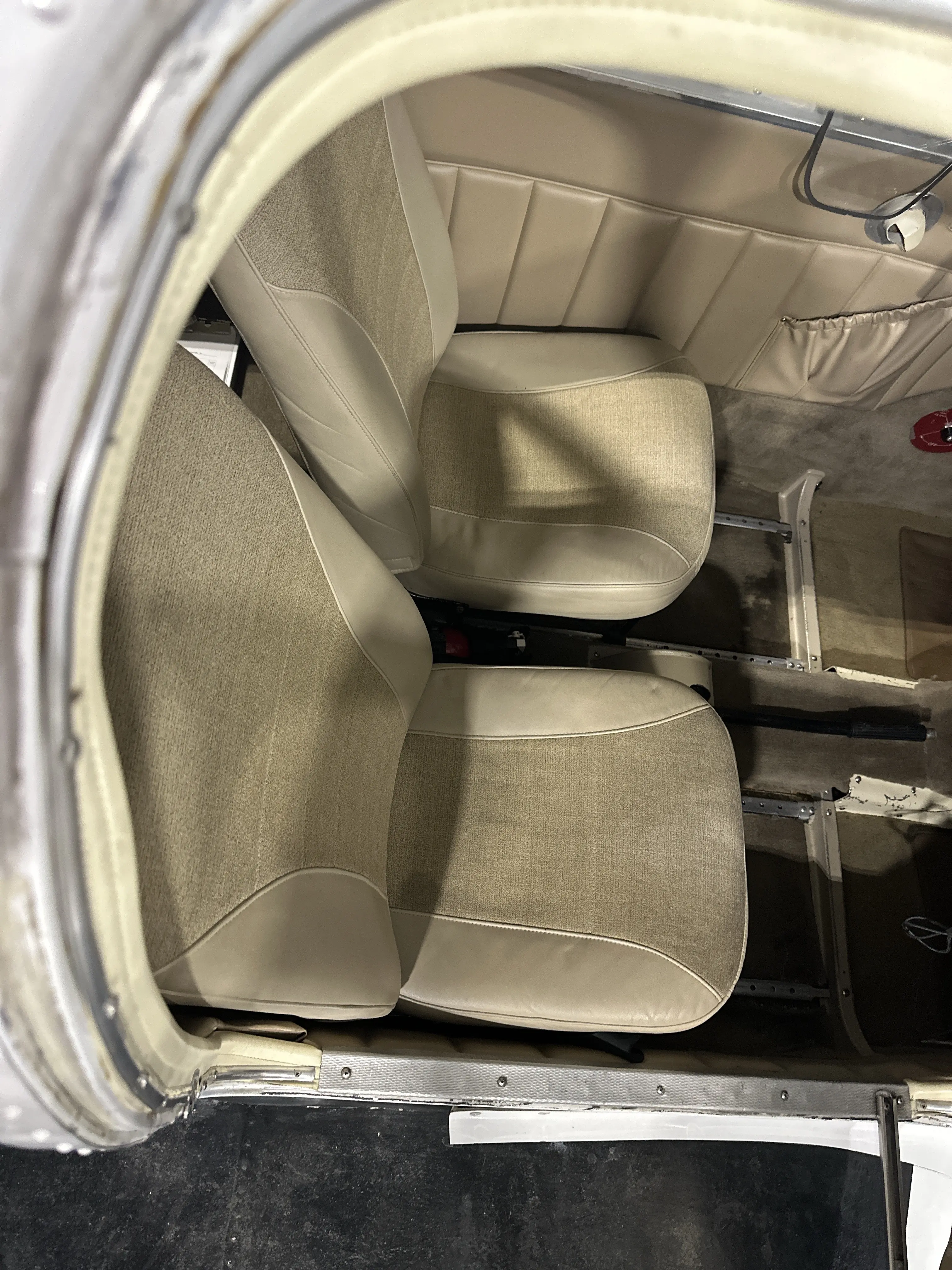 Aircraft seat after cleaning